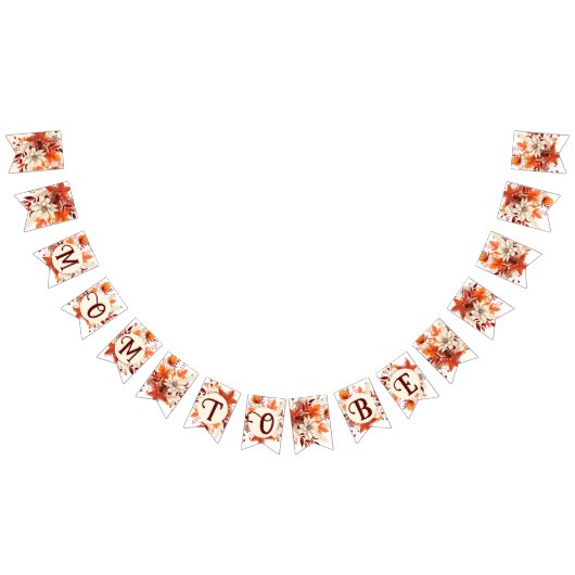 Moeder om herfst bloemblaadjes baby shower vlaggetjes (Alle)