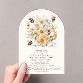 Moeder om wilde bloem bloemenkoppels Baby shower Acryl Uitnodigingen