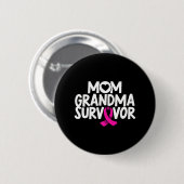 Moeder Oma Overlevende Borstkanker Awareness Roze Ronde Button 5,7 Cm (Voorkant /achterkant)