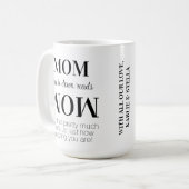 Moeder ondersteboven wow modern Moederdag Koffiemok (Voorkant links)