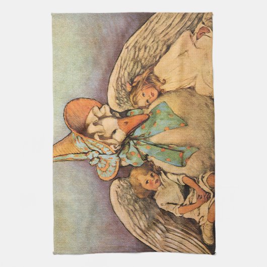  moeder ontbeert kinderen Jessie Willcox Smith Theedoek (Verticaal)