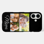 Moeder Opgericht 3 Foto Script Zwart Case-Mate iPhone Case (Achterkant (horizontaal))