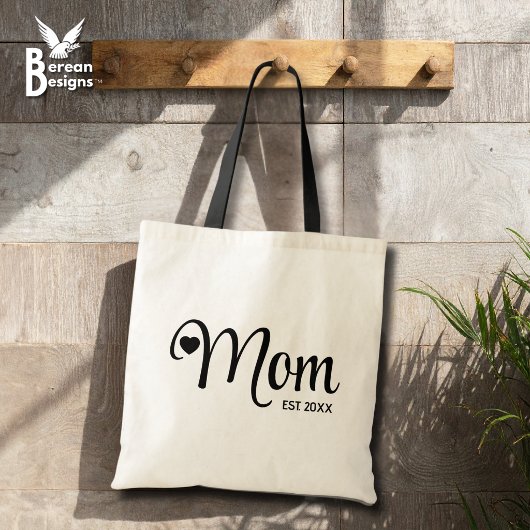 Moeder Opgericht Eenvoudig Script Moedercadeau Tote Bag