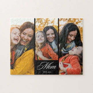 Moeder Opgericht Elegant Schrift 3 Foto Legpuzzel