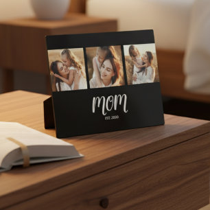 Moeder Opgericht Elegant Schrift Zwart 3 Foto Fotoplaat