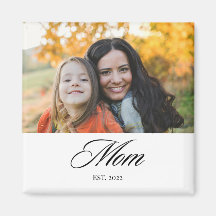Moeder Opgericht Elegant Script Foto Cadeau