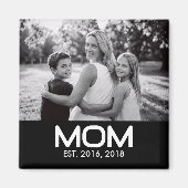 Moeder Opgericht Foto Moederdag Magneet (Voorkant)