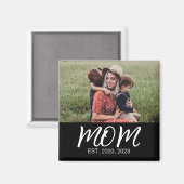 Moeder Opgericht Foto Moederdag Magneet (Voorkant / Achterkant)