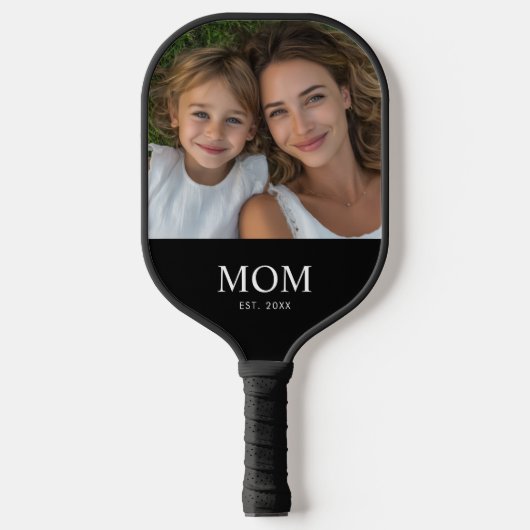 Moeder Opgericht Fun Script Foto Pickleball Paddle (Voorkant)