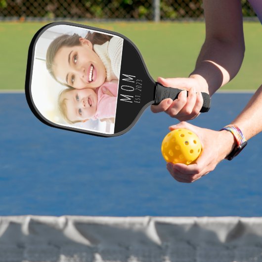 Moeder Opgericht Fun Script Foto Pickleball Paddle (Insitu)