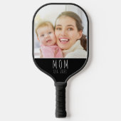 Moeder Opgericht Fun Script Foto Pickleball Paddle (Voorkant)