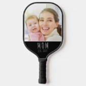 Moeder Opgericht Fun Script Foto Pickleball Paddle (Achterkant)