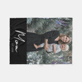 Moeder Opgericht Modern Script Foto Fleece Deken (Voorkant (Horizontaal))