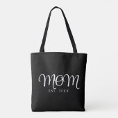 Moeder Opgericht Nieuw Moeder Cadeau Witte Script Draagtas (Achterkant)