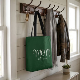 Moeder Opgericht Nieuw Moeder Cadeau Witte Script Draagtas