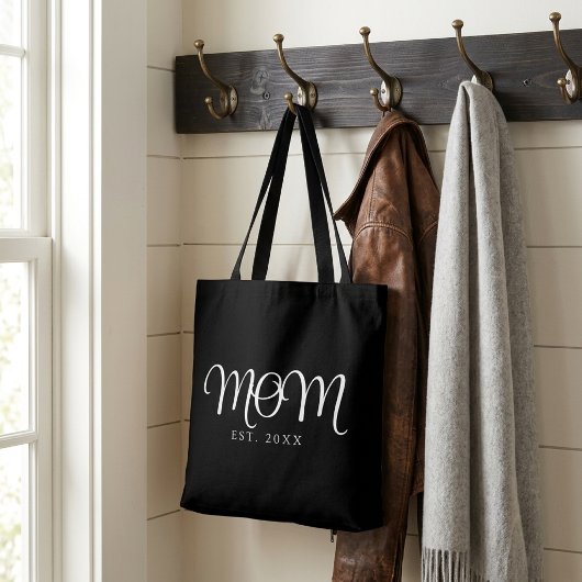 Moeder Opgericht Nieuw Moeder Cadeau Witte Script Draagtas