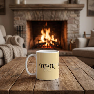 Moeder Opgericht Nieuw Moeder Cadeau Zwart Schrift Koffiemok