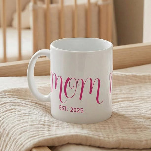 Moeder Opgericht Nieuwe Moeder Cadeau Koffiemok