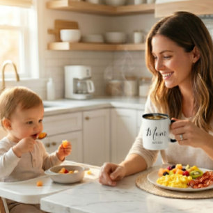 Moeder Opgericht Nieuwe Moeder Cadeau Minimalistis Tweekleurige Koffiemok