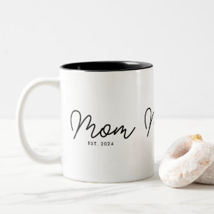 Moeder Opgericht Nieuwe Moeder Cadeau Tweekleurige Koffiemok