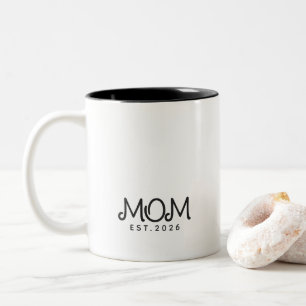 Moeder Opgericht Nieuwe Moeder Cadeau Tweekleurige Koffiemok