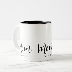 Moeder Opgericht Nieuwe Moeder Cadeau Tweekleurige Koffiemok