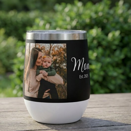 Moeder Opgericht Script Zwarte Foto