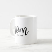 Moeder Opgericht Zwarte Schrift Moeders Koffiemok (Voorkant links)