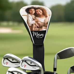 Moeder Opgerichte datum Modern Schrift Foto Stijlv Golfheadcover