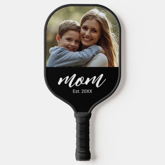 Moeder Opgerichte Pret Script Foto Pickleball Paddle (Voorkant)