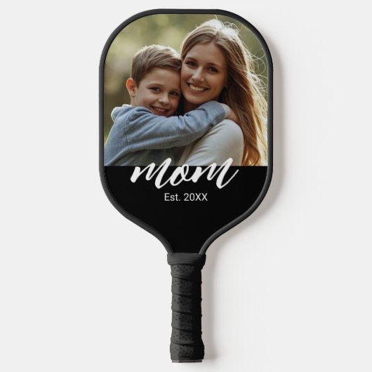 Moeder Opgerichte Pret Script Foto Pickleball Paddle (Voorkant)