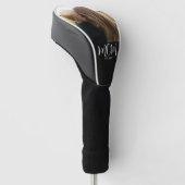 Moeder Opgerichte Script Zwarte Foto Golfheadcover (Schuin)