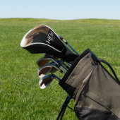 Moeder Opgerichte Script Zwarte Foto Golfheadcover (Insitu)
