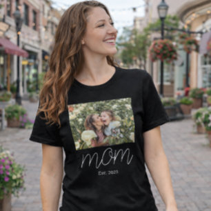 Moeder Opgerichte Script Zwarte Foto  Tri-Blend Shirt