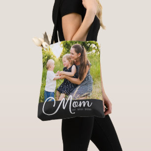 Moeder Opgerichte Zwarte Foto Tote Tas