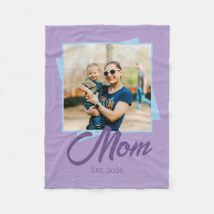 Moeder Oprichtingsjaar met Foto Fleece Deken