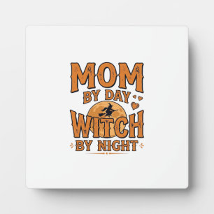 Moeder overdag heks 's nachts Halloween-shirtontwe Fotoplaat