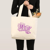 "Moeder" paarse / lichte boodschappentas Grote Tote Bag (Voorkant (product))