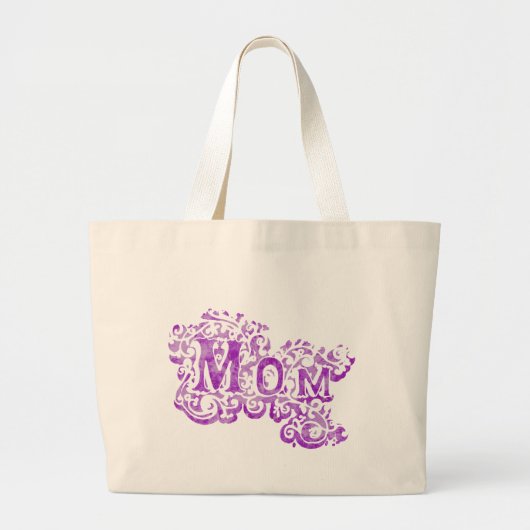 "Moeder" paarse / lichte boodschappentas Grote Tote Bag (Voorkant)