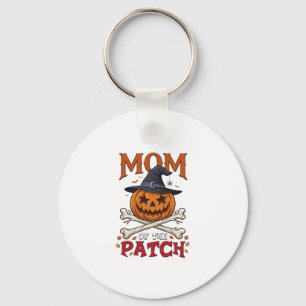 Moeder Patch Halloween Pompoen Heksenhoed Kruisbee Sleutelhanger