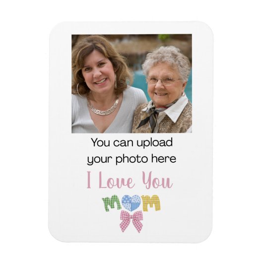 Moeder Patchwork Moederdag Cadeau Aangepaste Foto Magneet (Verticaal)