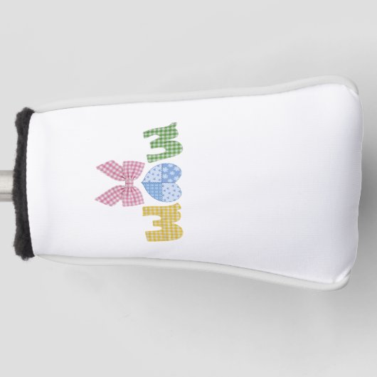 Moeder Patchwork Moederdag Geschenk Op Maat Golfheadcover (Voorkant)
