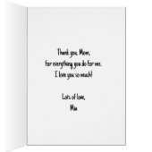 Moeder Patchwork Moederdag Verjaardagskaart (Binnen (Rechts))