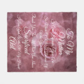 Moeder Personaliseer Fleece Deken (Voorkant (Horizontaal))