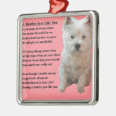 Moeder Poem - Westie Metalen Ornament (Links)