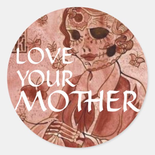 Moeder problemen ronde sticker (Voorkant)