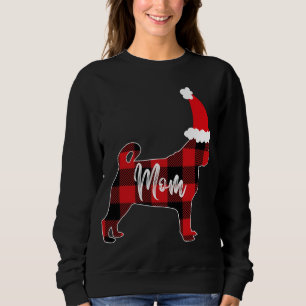 Moeder Pug Hond Kerstmis Mama Pyjama Rood Plaid Bu Trui