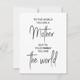 Moeder quote, cadeau voor Moederdag of verjaardag Feestdagenkaart