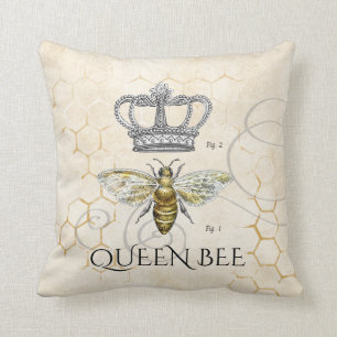 Moeder Quote Queen Bee Monogram Kussen