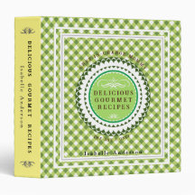 Moeder Recepten Gingham Groen 3 Ringband